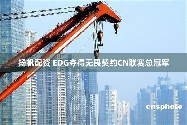 扬帆配资 EDG夺得无畏契约CN联赛总冠军