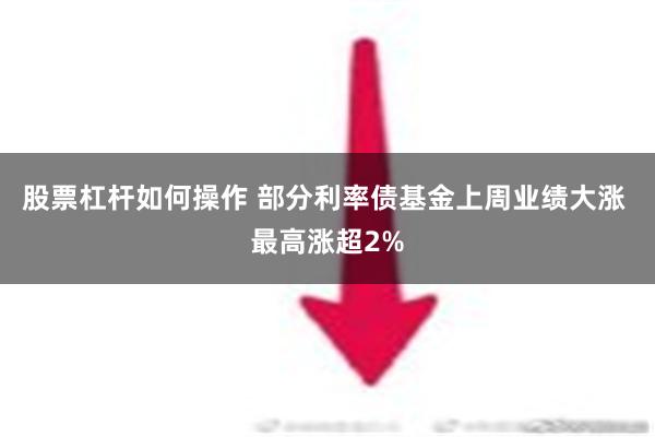 股票杠杆如何操作 部分利率债基金上周业绩大涨 最高涨超2%