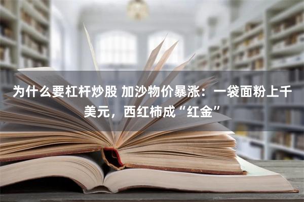 为什么要杠杆炒股 加沙物价暴涨：一袋面粉上千美元，西红柿成“红金”