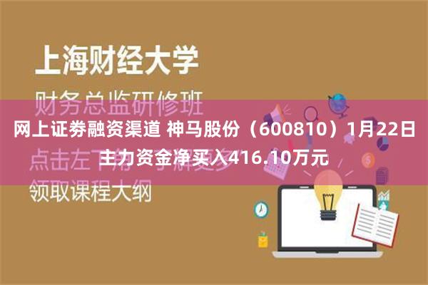 网上证劵融资渠道 神马股份（600810）1月22日主力资金净买入416.10万元